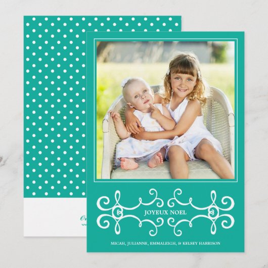 Elegantes Joyeux Weihnachten (Vorne/Hinten)