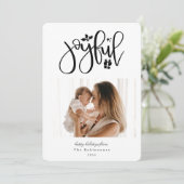 Elegantes Joyful-Foto Feiertagskarte (Stehend Vorderseite)