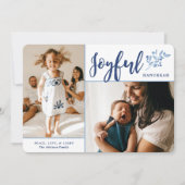 Elegantes Joyful Hanukkah 2 Foto Feiertagskarte (Vorderseite)