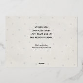 Elegantes Joyful Multi-Foto Folien Feiertagskarte (Rückseite)