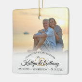 Elegantes Jubiläum 2 Foto Kalligrafie-Skript Keramikornament (Links)