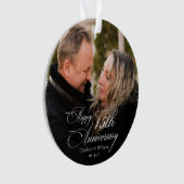 Elegantes Jubiläum Couple Foto Ornament (Vorderseite)