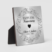 Elegantes Jubiläum Fotoplatte (Vorderseite)