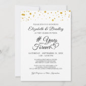 Elegantes Jubiläum # JAHRE INS Foto Einladung (Rückseite)