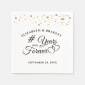 Elegantes Jubiläum # JAHRE INS LERNHAUS Serviette (Vorderseite)