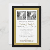 Elegantes Jubiläum Party Custom Einladung (Rückseite)