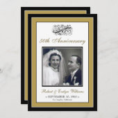 Elegantes Jubiläum Party Custom Invitation (Gold) Einladung (Vorne/Hinten)