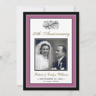Elegantes Jubiläum Party Custom Invite (violett) Einladung