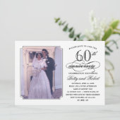 Elegantes Jubiläum Party Foto Einladung (Stehend Vorderseite)