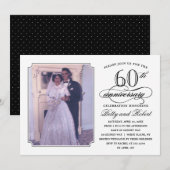 Elegantes Jubiläum Party Foto Einladung (Vorne/Hinten)