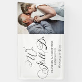 Elegantes Jubiläum Vow Renewal Foto Banner (Vertikal)