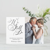 Elegantes Jubiläum Vow Renewal Foto Einladung (Stehend Vorderseite)