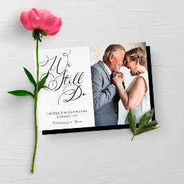 Elegantes Jubiläum Vow Renewal Foto Einladung