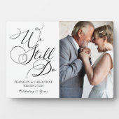 Elegantes Jubiläum Vow Renewal Foto Fotoplatte (Vorderseite)