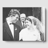 Elegantes Jubiläum Vow Renewal Foto Gästebuch (Rückseite)