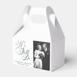 Elegantes Jubiläum Vow Renewal Foto Geschenkschachtel