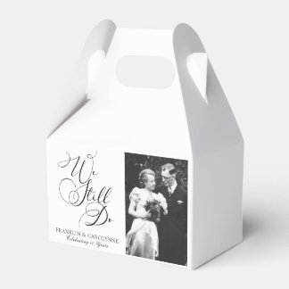 Elegantes Jubiläum Vow Renewal Foto Geschenkschachtel