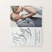 Elegantes Jubiläum Vow Renewal Foto Puzzle (Vertikal)