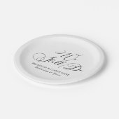 Elegantes Jubiläum Vow Renewal Pappteller (Schrägansicht)