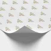 Elegantes jüdisches jüdisches Menorahmuster aus we Geschenkpapier (Ecke)