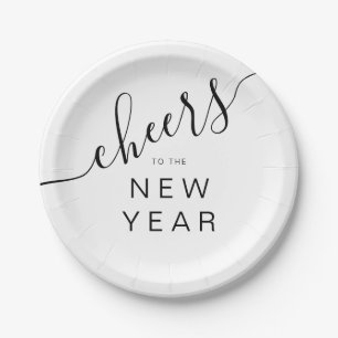 Elegantes Juers Silvester-Party Pappteller