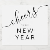 Elegantes Juers Silvester-Party Schaumweinetikett (Einzelnes Label)