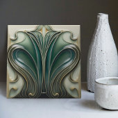 Elegantes Jugendstil Fliese