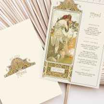 Elegantes Jugendstil Hochzeitsmenü
