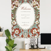 Elegantes Jugendstil-Hochzeitssymbol Poster (Heimbüro)