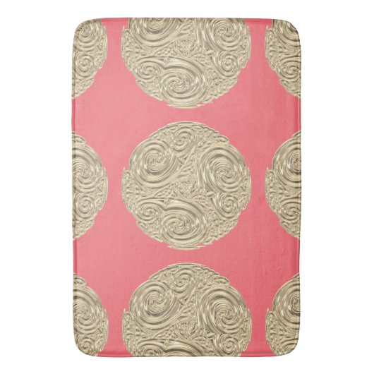 Elegantes Jugendstil-Medaillon Badematte (Vorderseite Vertikal)