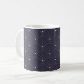 Elegantes Jugendstil, minimalistisches Muster. Kaffeetasse (Vorderseite Links)