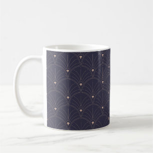 Elegantes Jugendstil, minimalistisches Muster. Kaffeetasse