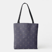 Elegantes Jugendstil, minimalistisches Muster. Tasche (Rückseite)