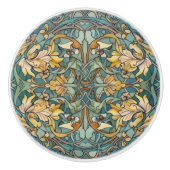 elegantes Jugendstil-Muster Keramikknauf (Vorderseite)
