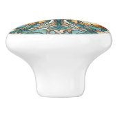 elegantes Jugendstil-Muster Keramikknauf (Seitenansicht)