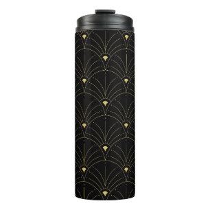 Elegantes Jugendstil-nahtloses Muster. Abstrakte M Thermosbecher