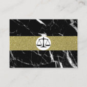 Elegantes Juristengold aus schwarzem Marmor Visitenkarte (Vorderseite)