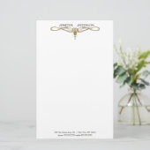 Elegantes Juwel Briefpapier-Papier Briefpapier (Stehend Vorderseite)