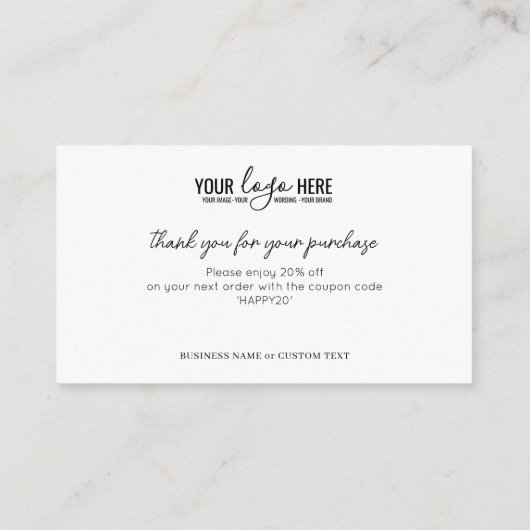 Elegantes Juwelierpflege-Logo Begleitkarte (Rückseite)