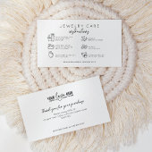 Elegantes Juwelierpflege-Logo Begleitkarte