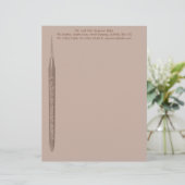 Elegantes Kaffee-Stift-Spitzen-Briefpapier Briefbogen (Stehend Vorderseite)