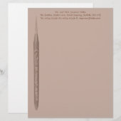 Elegantes Kaffee-Stift-Spitzen-Briefpapier Briefbogen (Vorne/Hinten)