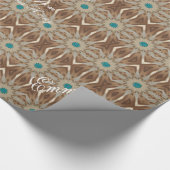 Elegantes kaleidoskopisches Design Chic Brown Türk Geschenkpapier (Ecke)