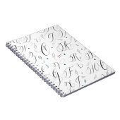 Elegantes Kalligrafie Alphabet Spiral Note Book Notizblock (Rechte Seite)