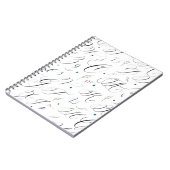 Elegantes Kalligrafie Alphabet Spiral Note Book Notizblock (Linke Seite)