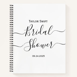 Elegantes Kalligrafie-Brautgeschenk-Notizbuch Notizblock