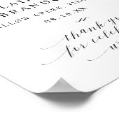 Elegantes Kalligrafie-Script Begrüßungszeichen Poster (Ecke)