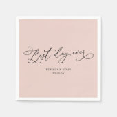 Elegantes Kalligrafie Script Dusty Rose Wedding Serviette (Vorderseite)