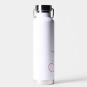 Elegantes Kalligrafie-Script personalisierter Name Trinkflasche (Vorne)