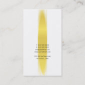 Elegantes Kalligrafie Script Trendy Gold Schlicht  Visitenkarte (Rückseite)